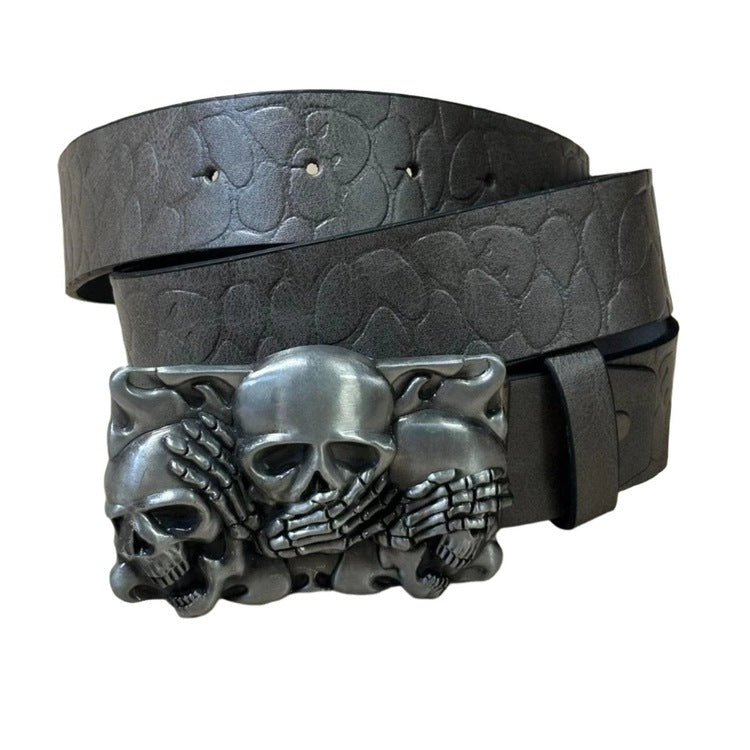 0440 - Catacombs Skull Buckle Belt