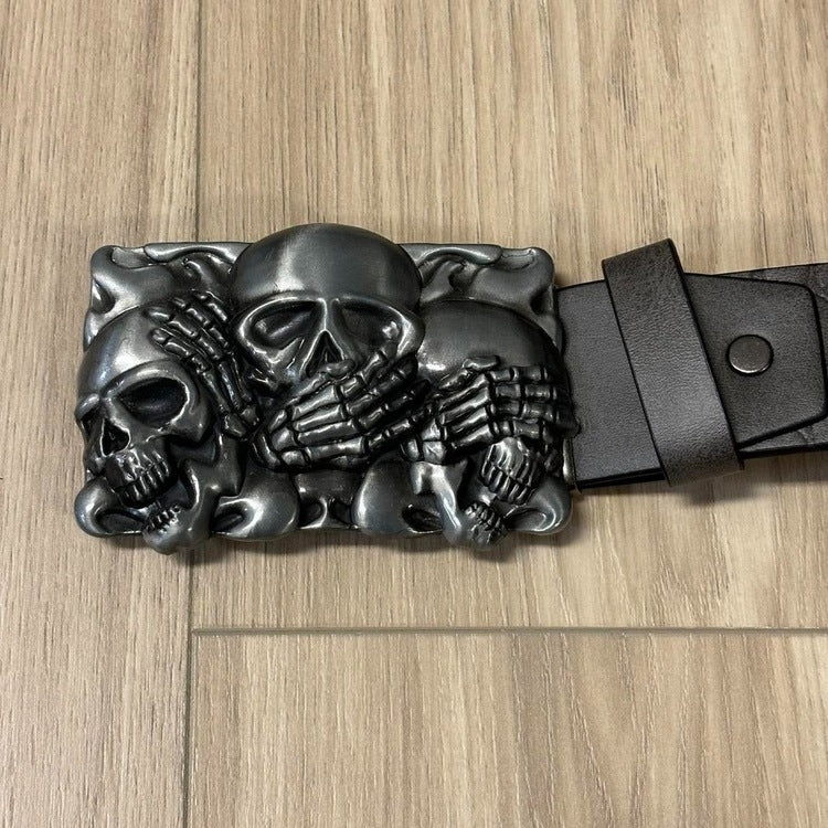 0440 - Catacombs Skull Buckle Belt