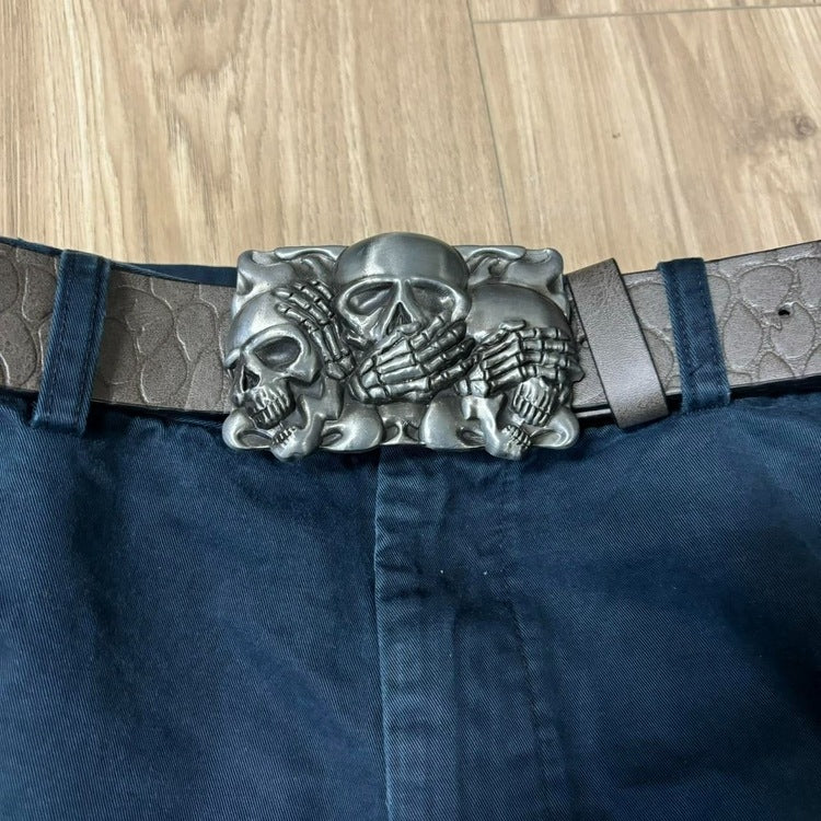 0440 - Catacombs Skull Buckle Belt