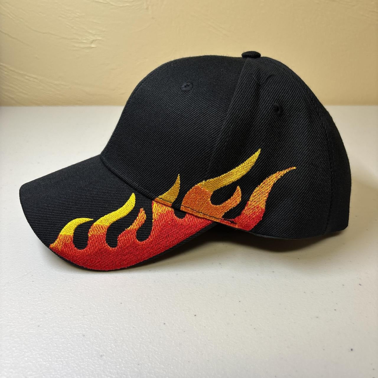 0637 - Red Fire Flames Hat