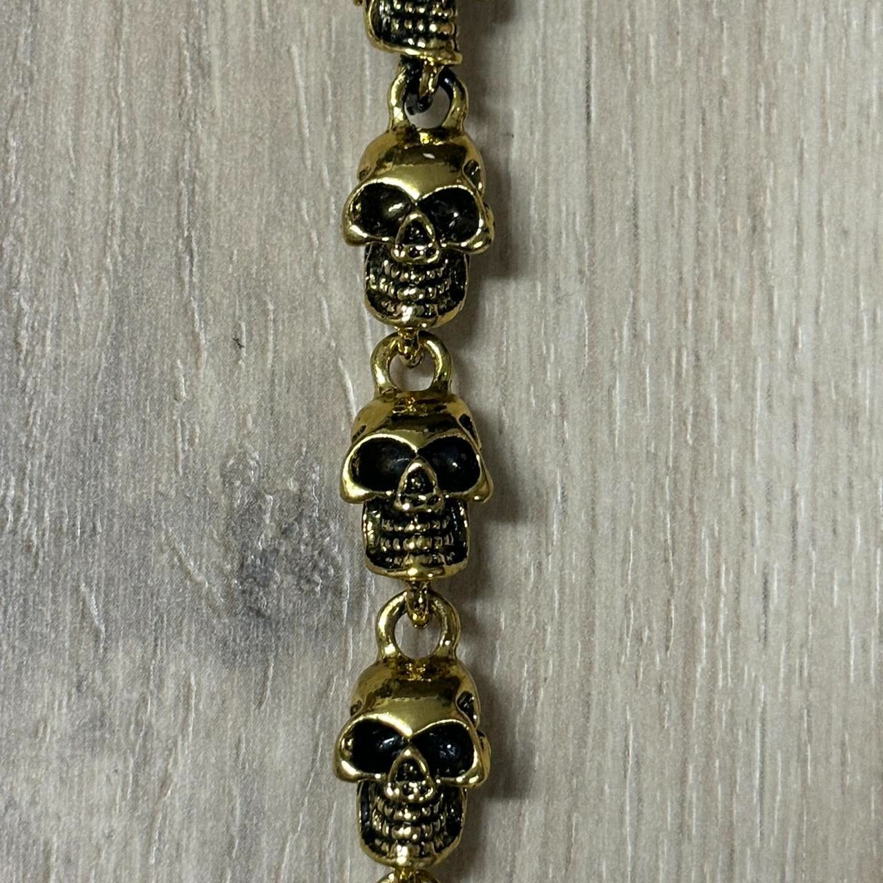 0510 - Golden Toggle Skull Bracelet