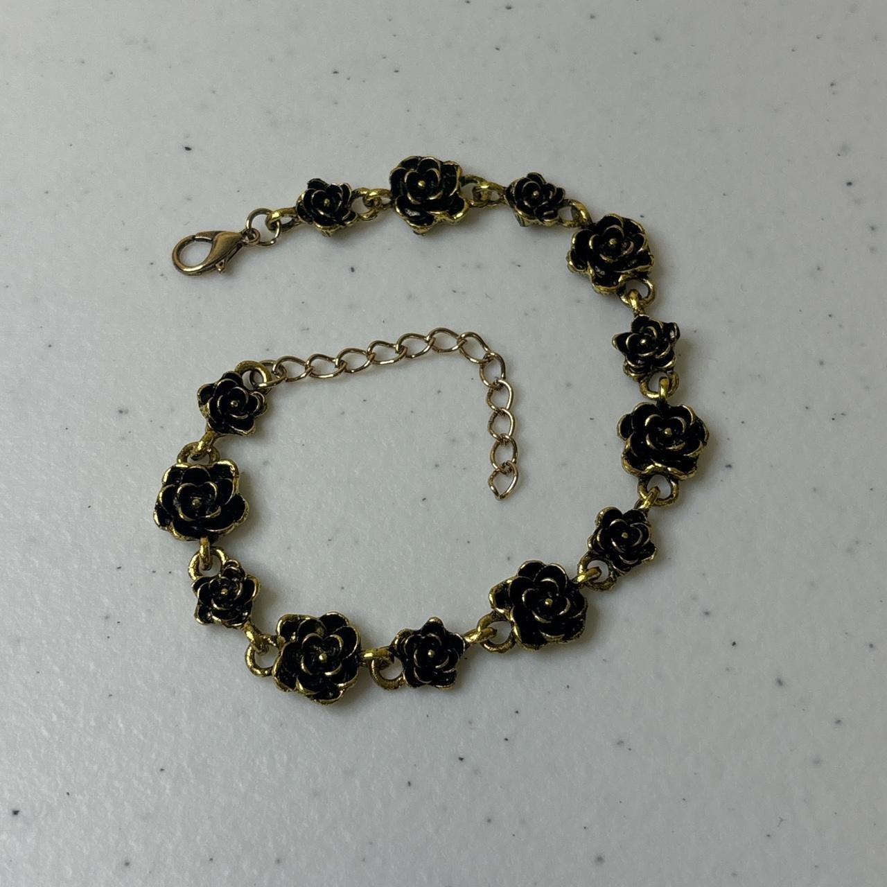 0587 - Dark Gold Rose Bracelet