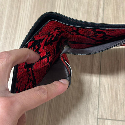 0508 - Red Snake Scale Wallet