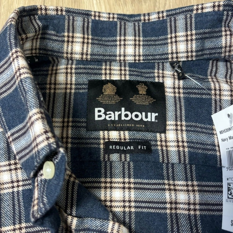 0455 - Barbour Navy Marl Flannel