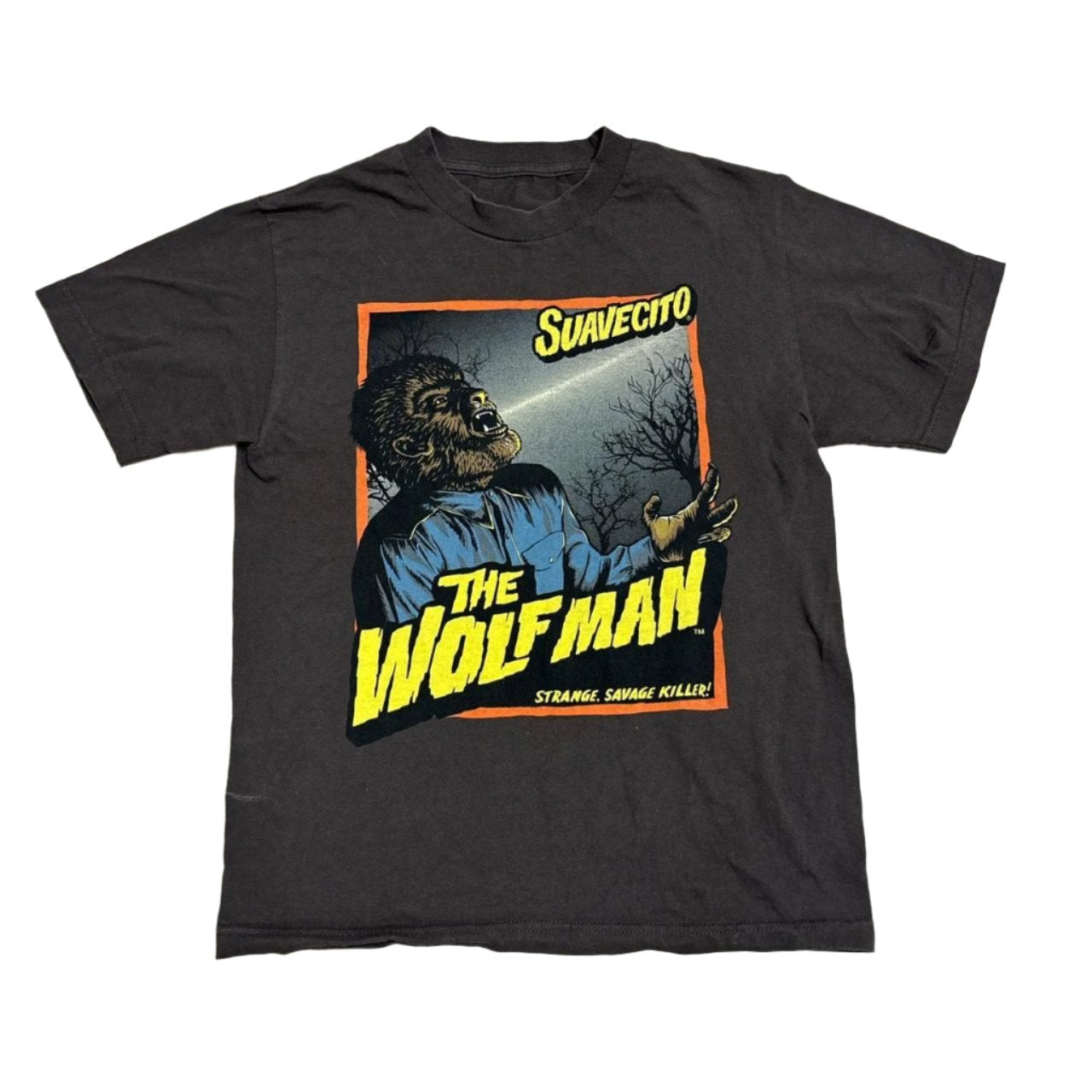 0569 - Suavecito Wolf Man Graphic Brown Shirt