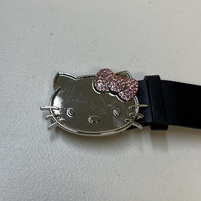 0632 - Rhinestone Hello Kitty Belt (black)