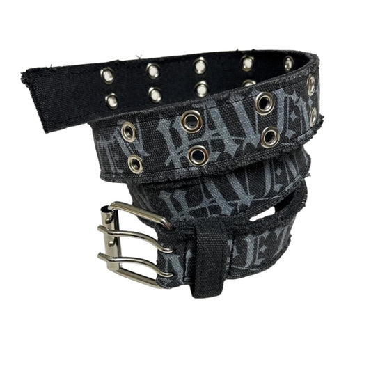 0572 - Dark Graffiti Letters Distressed Belt