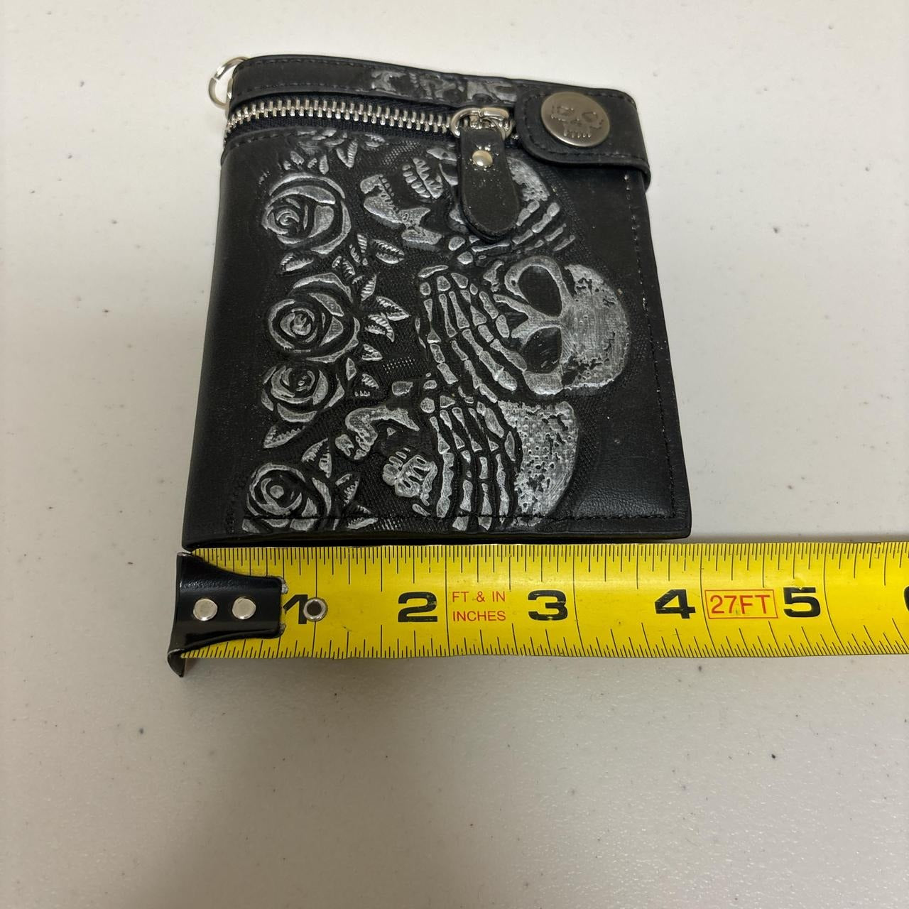 0577 - Skeleton Skull Embossed Wallet