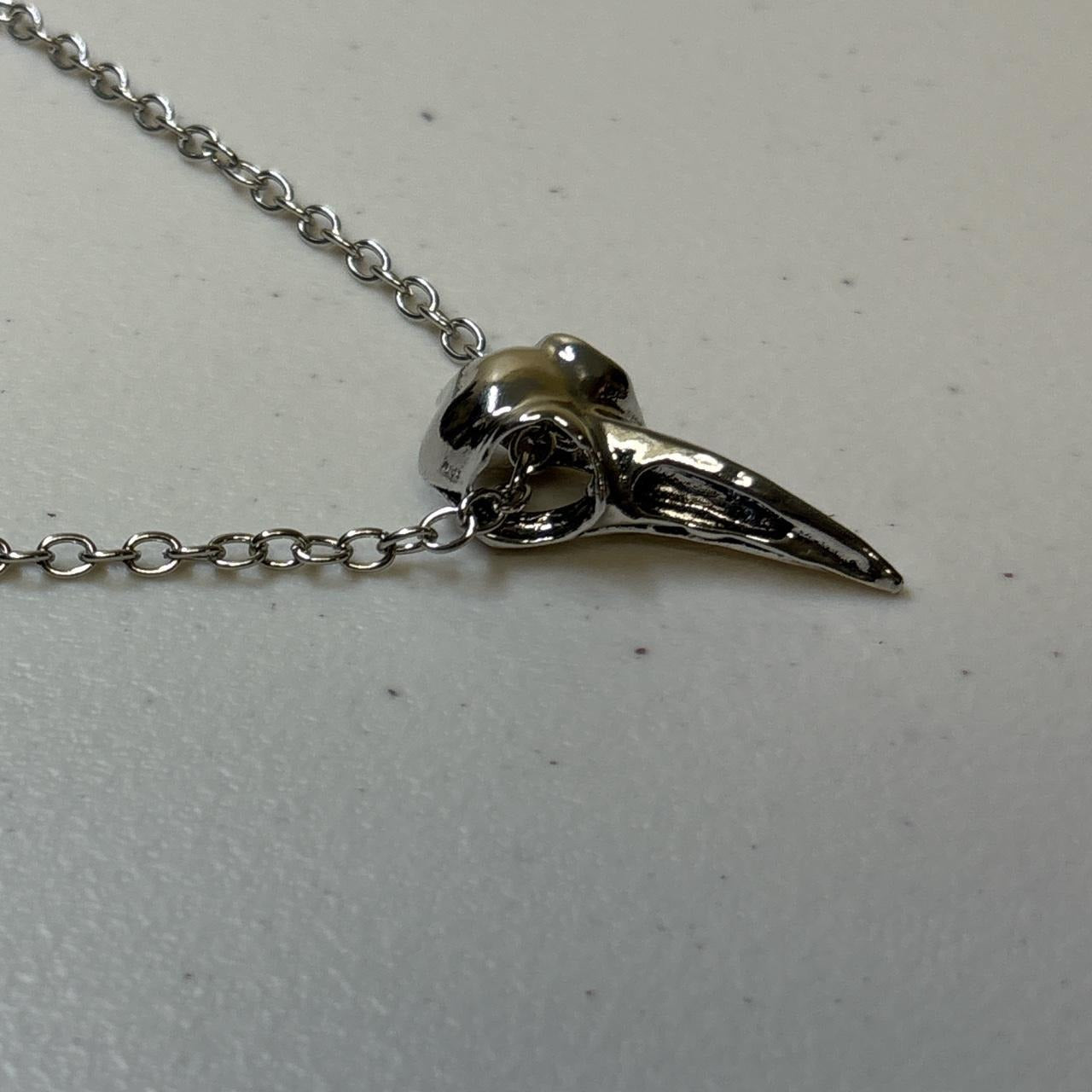 0596 - Plague Doctor Bird Skull Necklace