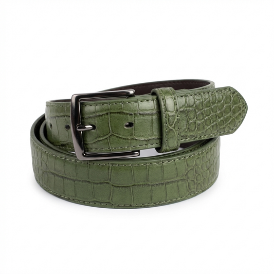 Green Crocodile Belt