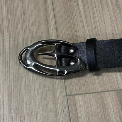 0434 - Black Buckle Star Moon Belt