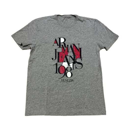 0638 - Armani Jeans Grey Graphic Shirt