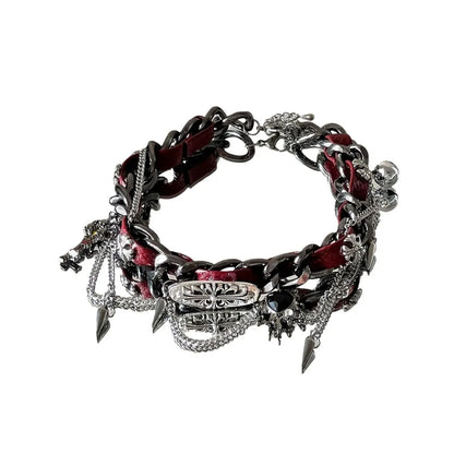 Phantom Layered Leather Choker