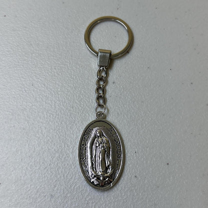 0609 - Virgin Mary Silver Keychain