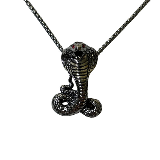 0618 - Cobra Serpent Red Eyes Necklace