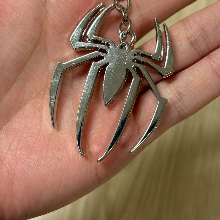 0484 - Silver Spider Keychain