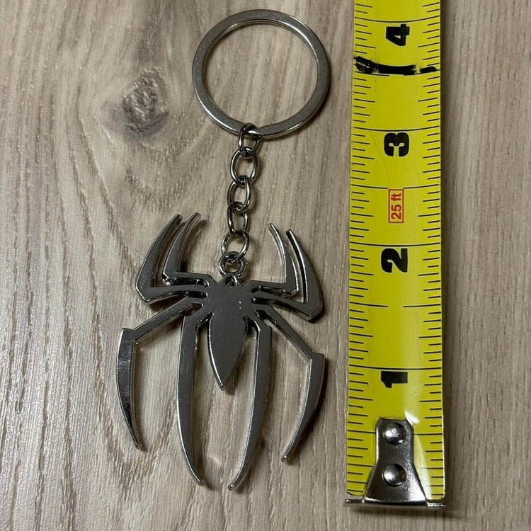 0484 - Silver Spider Keychain