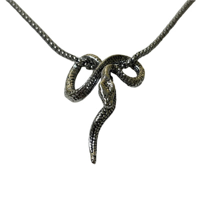 0710 - Silver Snake Serpent Necklace