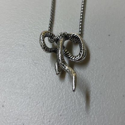 0710 - Silver Snake Serpent Necklace