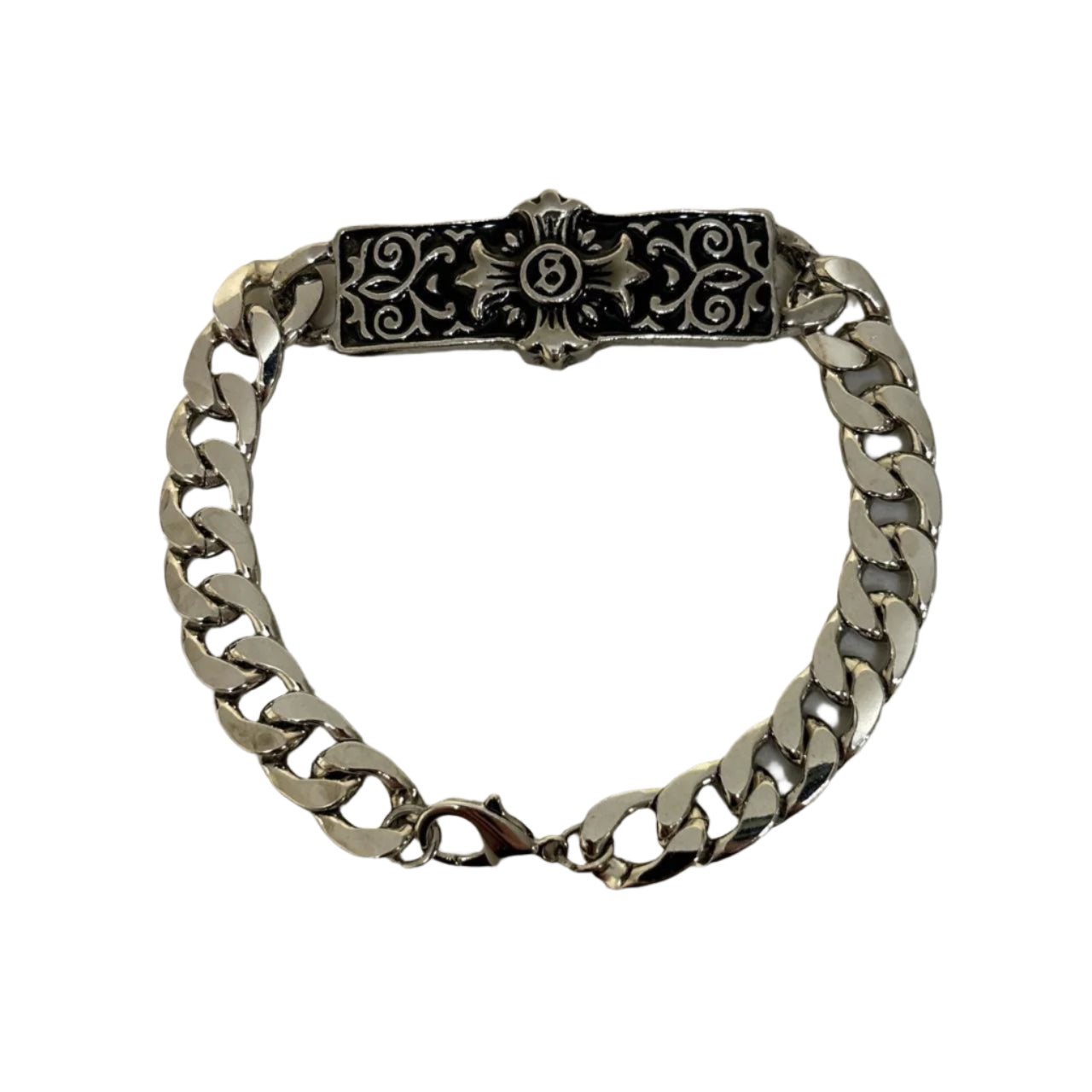 0595 - Gothic Cross ID Bracelet